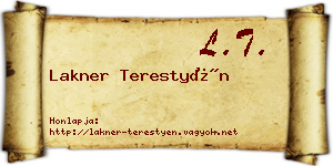 Lakner Terestyén névjegykártya